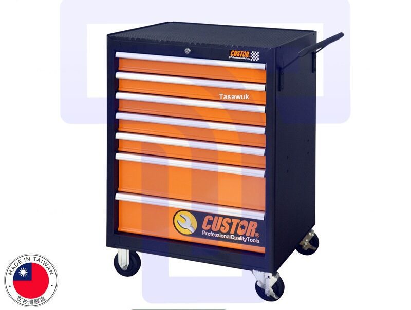 IMG_0370-e1665260946998.jpg CUSTOR 7 Drawer Tool Trolley: Enhance Your Workshop Organization - Image 1