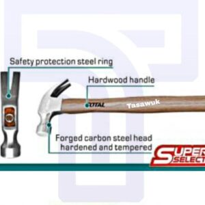 Total 16oz Claw Hammer: Craft & Build with Comfort & Control