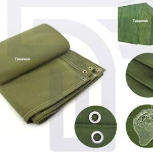 Cotton Canvas Tarpaulin - Army HD 2 x 3