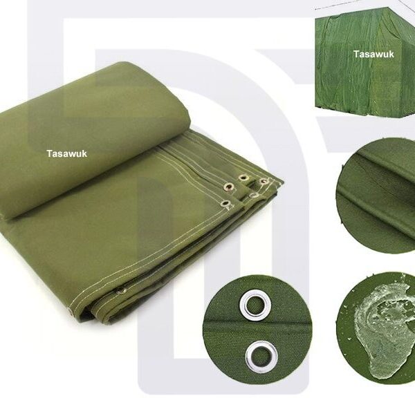 Cotton Canvas Tarpaulin - Army HD 2 x 3