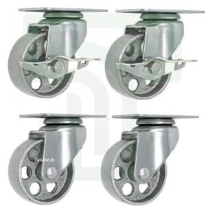 Steel Caster Wheel Set - 6"