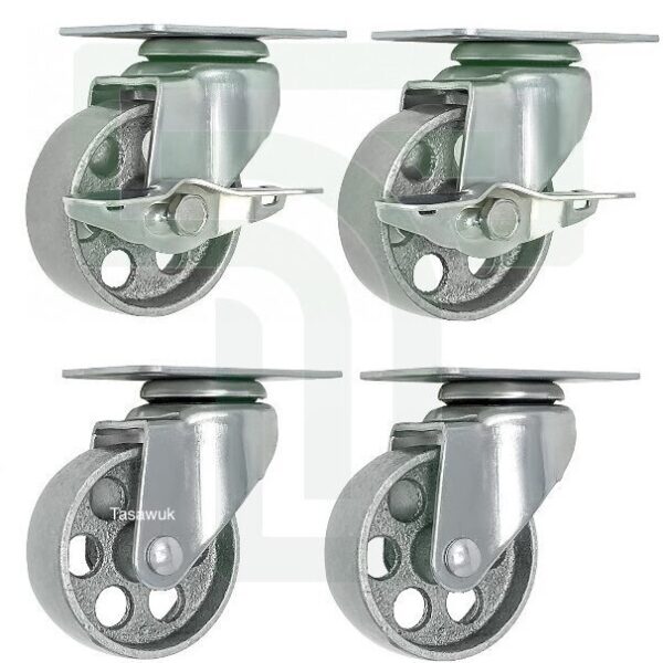Steel Caster Wheel Set - 6"