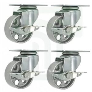 Steel Castor Wheel Set - 6"