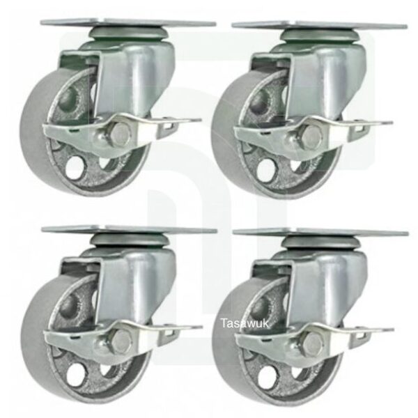 Steel Castor Wheel Set - 6"