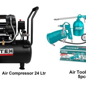 Total TEH Air Compressor Kit (24 Ltr 5pcs Accessories)