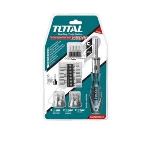 Total 24-Piece Screwdriver Bit Set: Wide Variety of Screw Compatibility