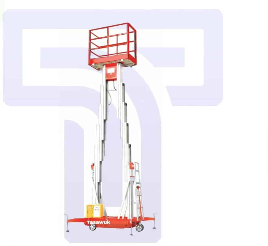 IMG_1081-e1663778501679.jpg Aerial Work Platform Double – Dual-Mast Vertical Work Platform - Image 1