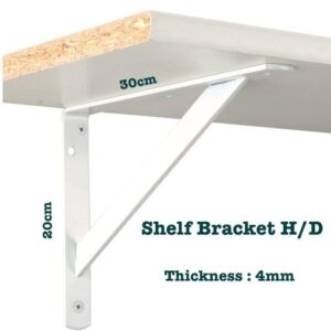 Sturdy Support for Shelves: Heavy-Duty Shelf Brackets ( 20 x 30 cm)