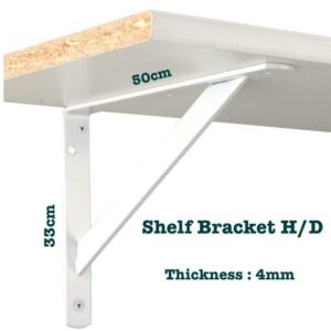 Sturdy Support for Heavier Loads: Heavy-Duty Shelf Brackets (33 x 50 cm)