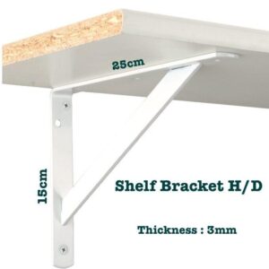 Sturdy Support for Heavier Loads: Heavy-Duty Shelf Bracket (15x25cm)