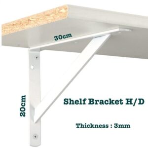 Sturdy Support for Heavier Loads: Heavy-Duty Shelf Bracket (20 x 30 cm)
