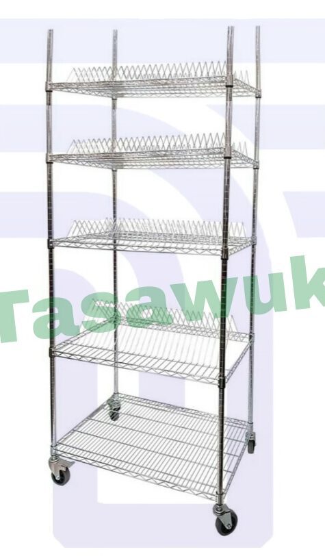 IMG_1345-e1662813685268.jpg Level Chrome Wire Shelf with wheels 60 x 90 cm - Image 1
