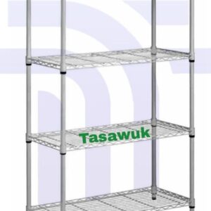 4 Level Chrome Wire Shelf 60 x 150 cm