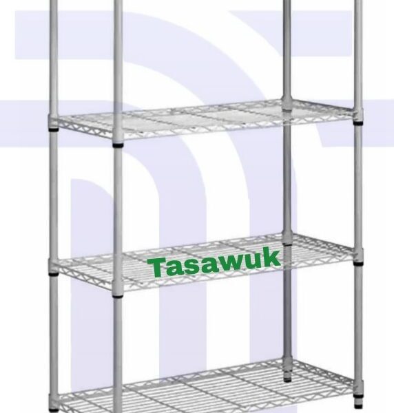 4 Level Chrome Wire Shelf 60 x 150 cm