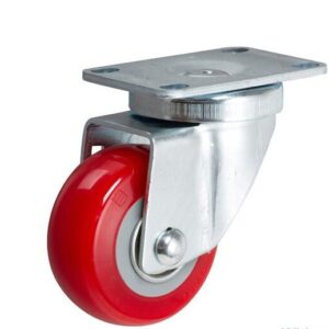 Caster Wheel Red Swivel - 3"