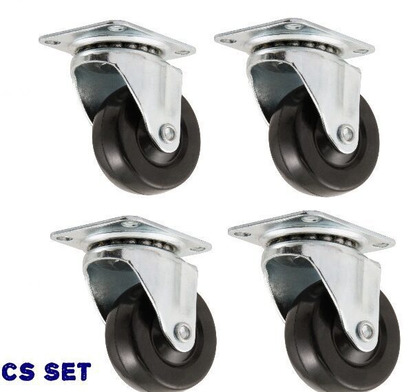 Light Duty Caster Wheel 4pcs set - 1"