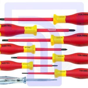 Tolsen 8-Piece Insulated Screwdriver Set: Work Safely on Live Electrical Applications