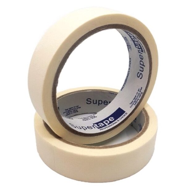 IMG_1725-1-e1664449659156.jpg Versatile White Masking Tape (1" x 40 Yards, 2 Pack) - Ideal for Various Surfaces - Image 1
