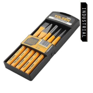 Tolsen 5-Piece Punch & Chisel Set: Drilling & Demolition Tasks