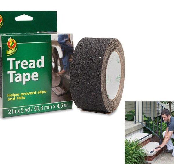 Increase Traction: Non-Slip Tread Tape (2" x 5 yd) - Improves Grip on Steps & Surfaces