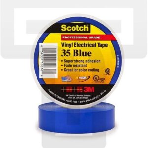 3M Blue Vinyl Electrical Tape (19mm x 20m) - Insulates and Protects