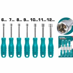 Total 7-Piece Nut Driver Set: Tackle Nut Removal & Tightening Tasks Efficiently