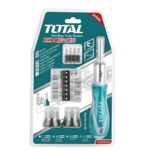 Total 24-Piece Ratchet Screwdriver Set: Tackle Diverse Screw Driving Jobs Efficiently