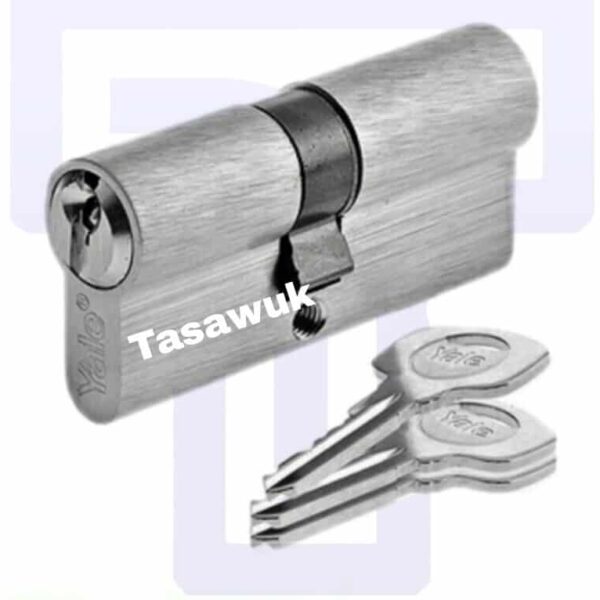 Cylinder 80mm - Brass Body, Nickel Plated - Yale