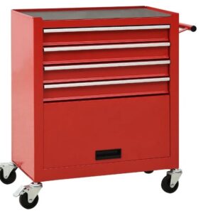 4 Drawer & 1 Cupboard Trolley: Efficient Organization for Your Tools and Supplies
