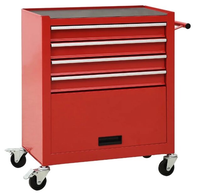 IMG_2369-e1665593980822.jpg 4 Drawer & 1 Cupboard Trolley: Efficient Organization for Your Tools and Supplies - Image 1