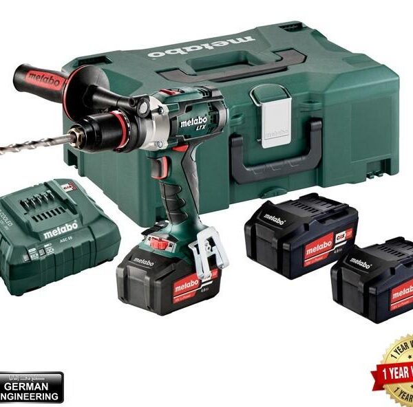 Metabo 13mm Cordless Hammer Drill: Power Through Concrete & Masonry (2 Batteries)