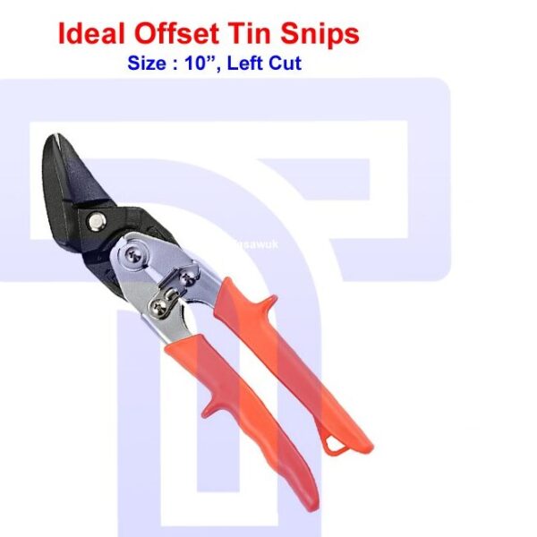 Ideal Offset Tin Snips, Size : 10"