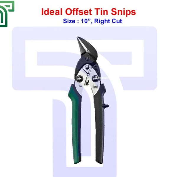 Ideal Offset Tin Snips, Size : 10" Right Cut