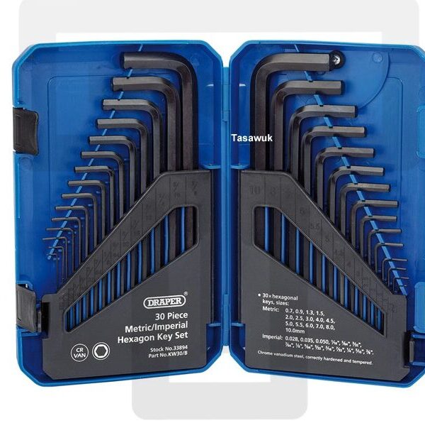 Draper 30pc Hex Key Set: Handle Diverse Hex Screw Jobs Efficiently