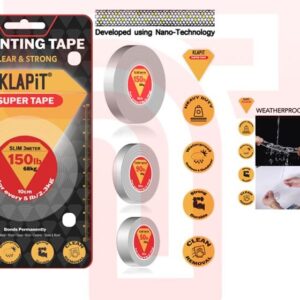 Easy Mounting Solution: Klapit Double-Sided Tape (3m, 68kg)