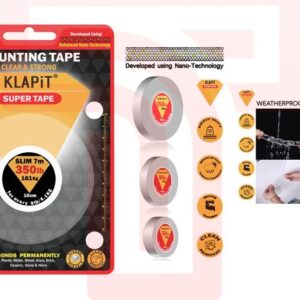 Versatile Mounting Solution: Klapit Strong Double-Sided Tape (10m, 230kg)