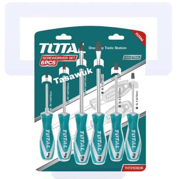 Total 6-Piece Screwdriver Set: Tackle Diverse Screwing Tasks