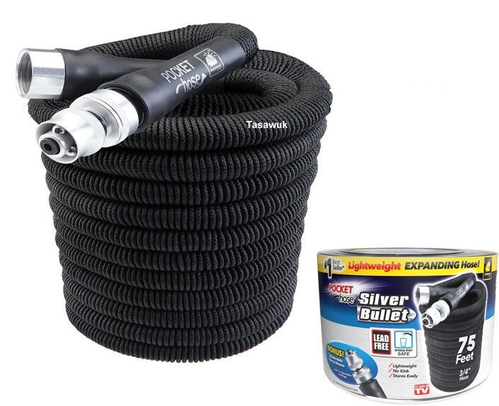 IMG_3764-e1666179062696.jpg Silver Bullet Expandable Pocket Hose - Compact, Portable Watering Solution - Image 1