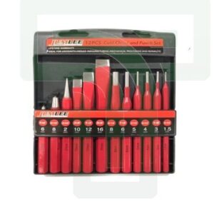 JUMLEE 12pc Cold Chisel & Punch Set: Tackle Metalworking & Demolition Jobs
