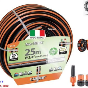 Claber Top Black Hose Kit: Versatile Watering Solution for Medium-Sized Gardens