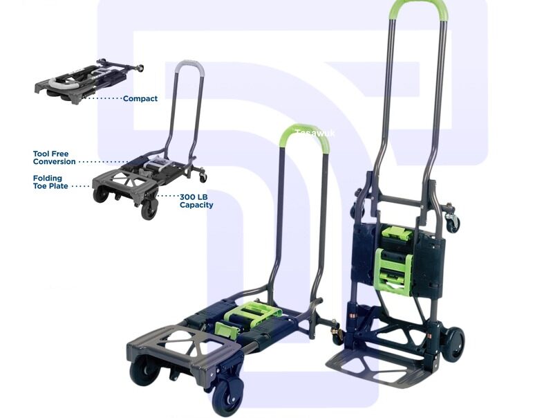IMG_4938-e1664732890991.jpg 2 in 1 Folding Hand Truck - The Perfect Solution for Moving and Transporting Your Gear - Image 1