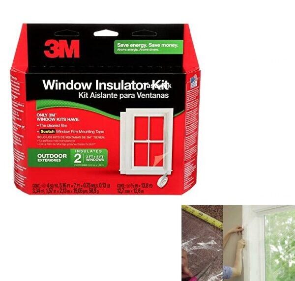 3M Window Insulation Kit (2 x 2.75 meters) - Save Energy and Reduce Drafts