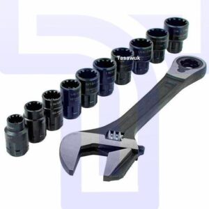 Adjustable Wrench & Socke Set
