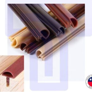 Enhance Door Insulation: Weatherproof Wooden Door Rubber Seal (Black)