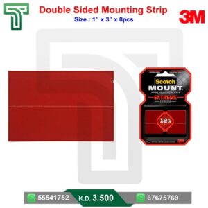 3M Double-Sided Mounting Strips (1" x 3" - 8 Pack) - Strong and Secure Mounting