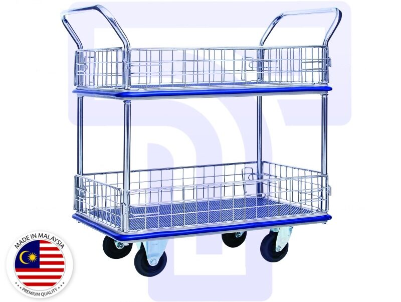 IMG_5494-e1665757865641.jpg MYSTAR Platform Double Decker Trolley: Maximize Storage and Efficiency - Image 1