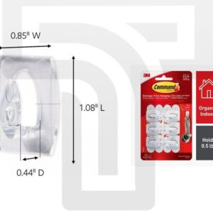 3M Hanging Mini Hooks (18 Pack) - Damage-Free Hanging Solution