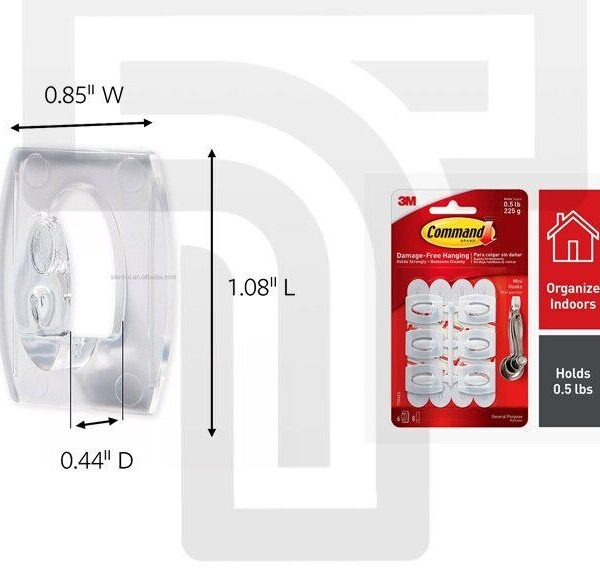 3M Hanging Mini Hooks (18 Pack) - Damage-Free Hanging Solution