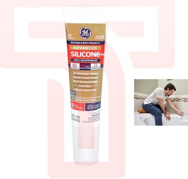 Durable Seal Across Surfaces: Advanced Silicone Sealant (2.8 oz) by GE