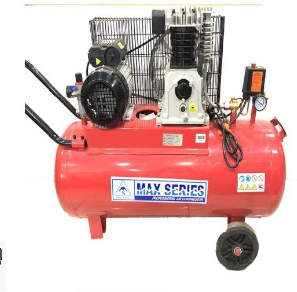 Max Series Professional Air Compressor - 3 HP Tank : 100 LTR Belt Type